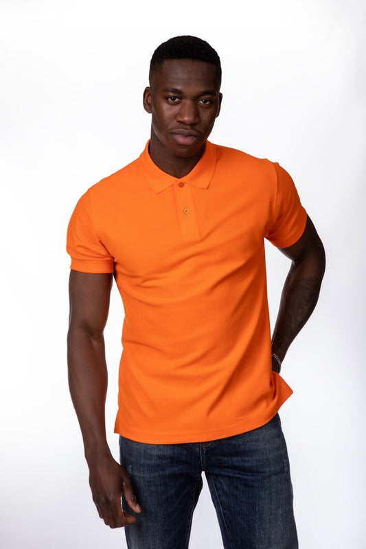 Polo liso de piqué color naranjaPolosNaranjaXS