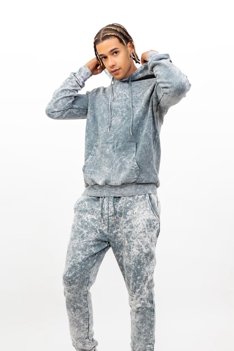 Sudadera con capucha gris/verde lavado piedraSudaderasGrisS