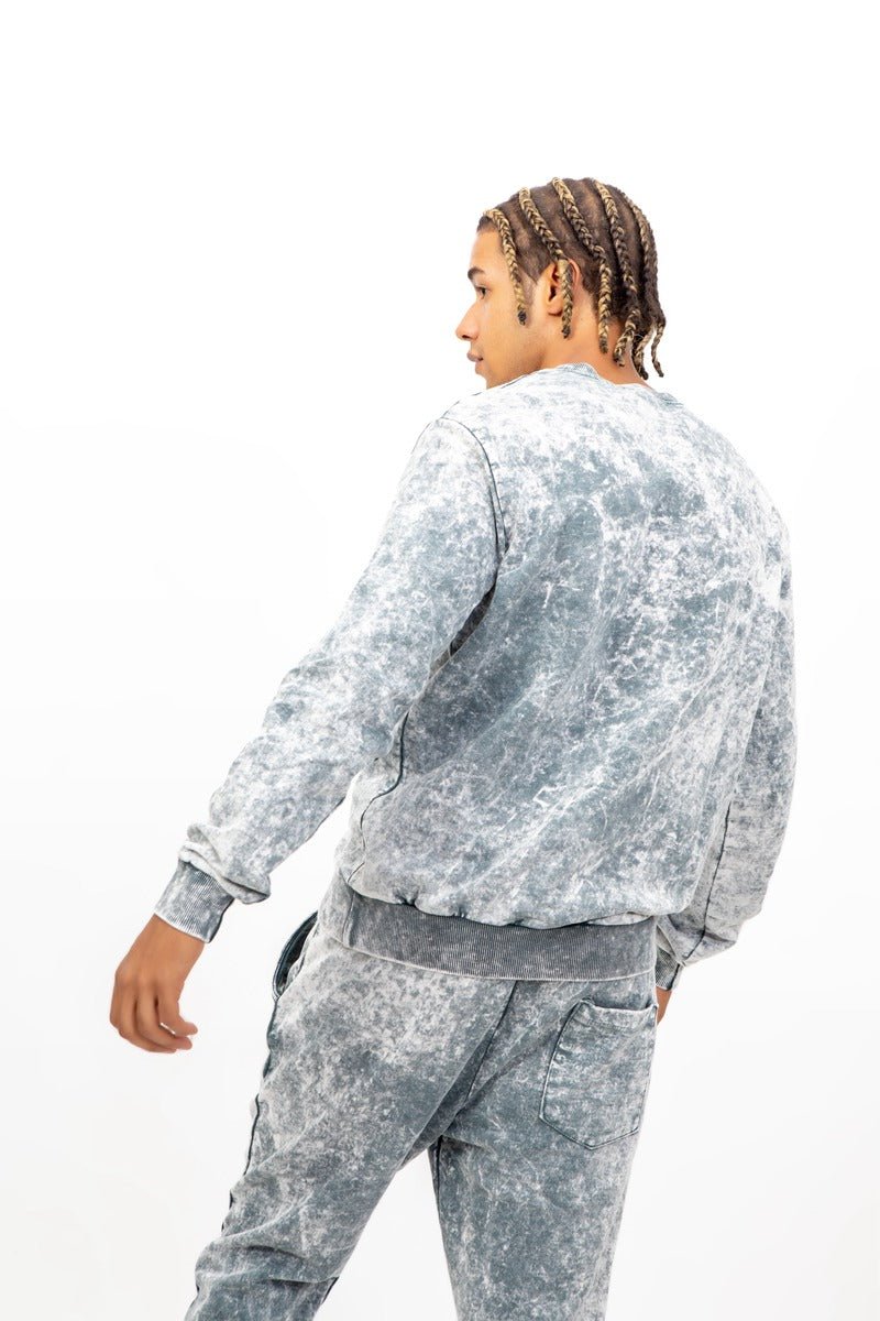 Sudadera gris/verde lavado piedraSudaderasGrisS