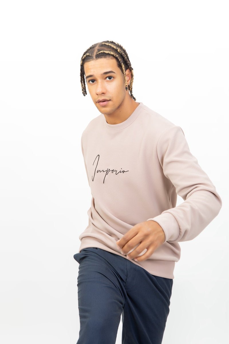 Sudadera imperio beis de rayas horizontalesSudaderasBeisS