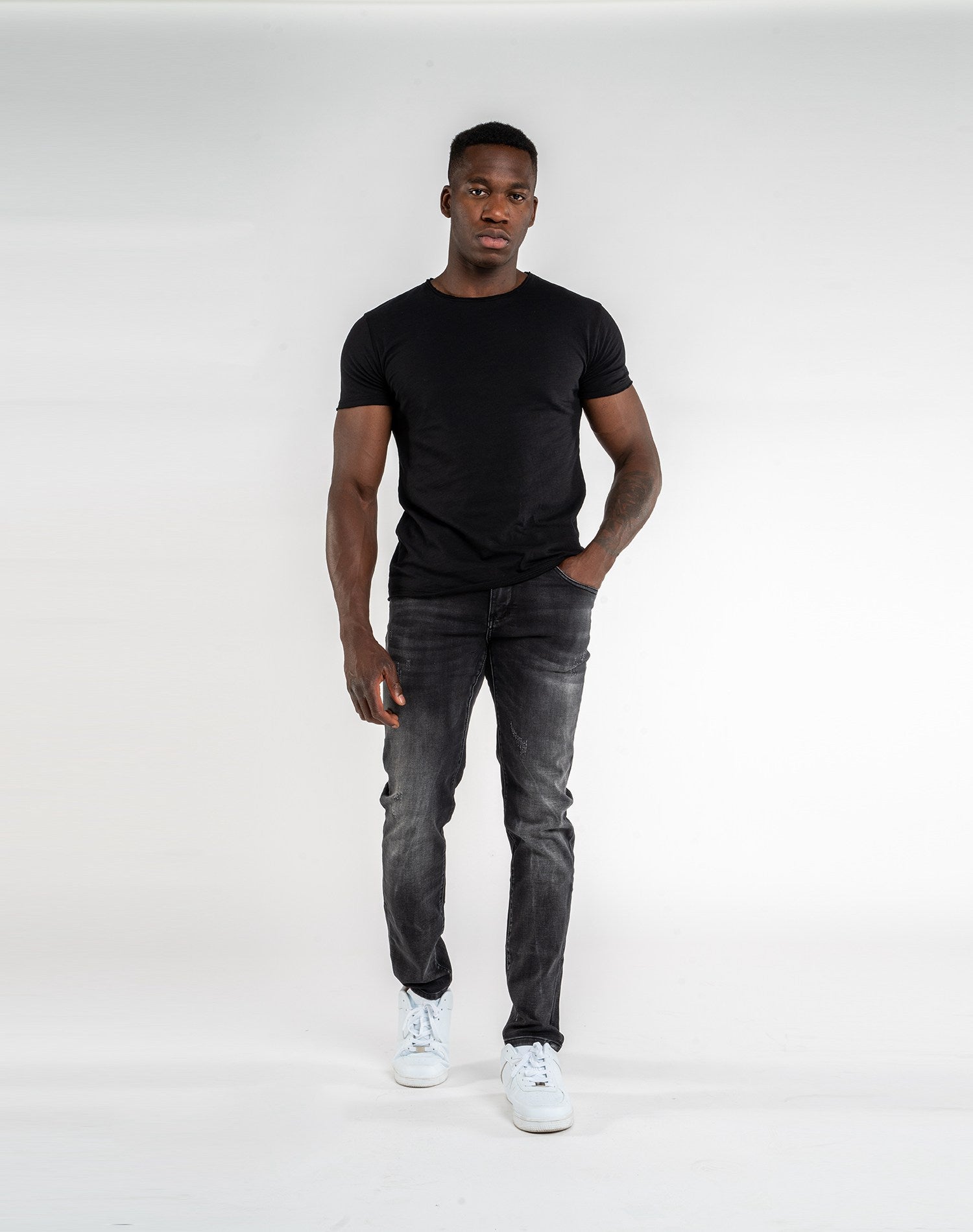Vaquero slim fit de tejido toalla elastizadaPantalones vaquerosNegro lavado38